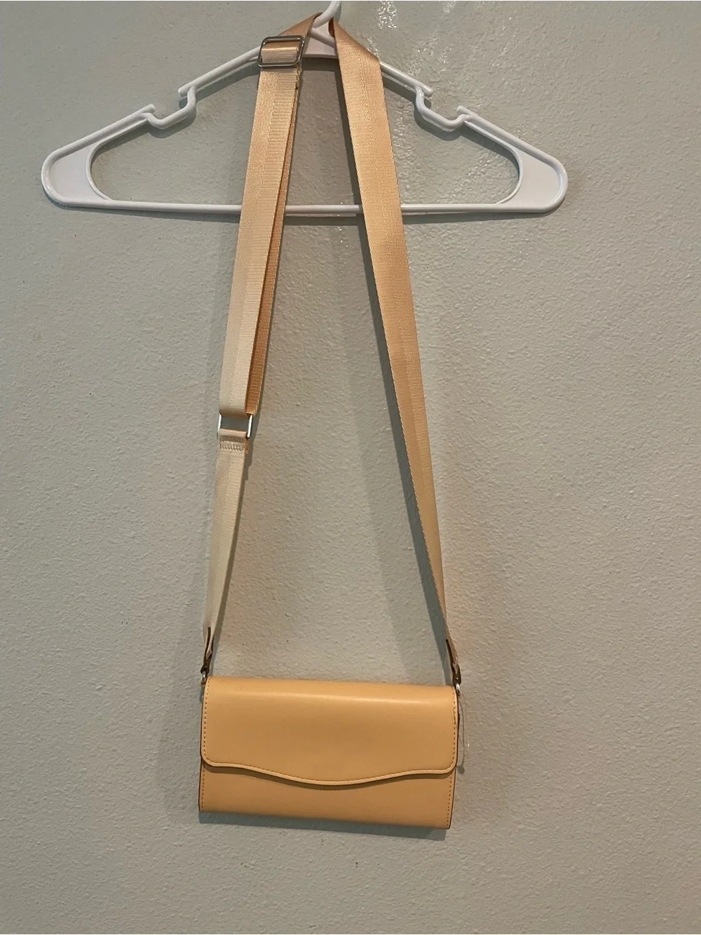 a new day Cream Crossbody Bag with Wide Adjustable Strap